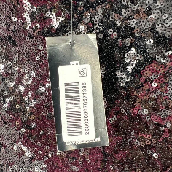 NEW Express extreme HIGH rise waist short shorts sequins black NYE party fun 12 - Picture 10 of 11